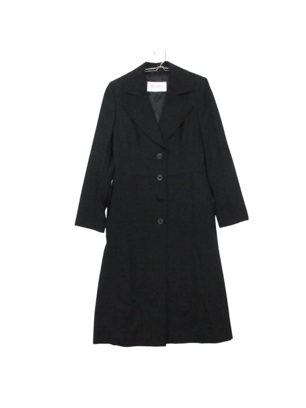Max Mara Maxma Chestar Coat Long Length Double Breasted Jacket Outer Navy 42 - Picture 1 of 10